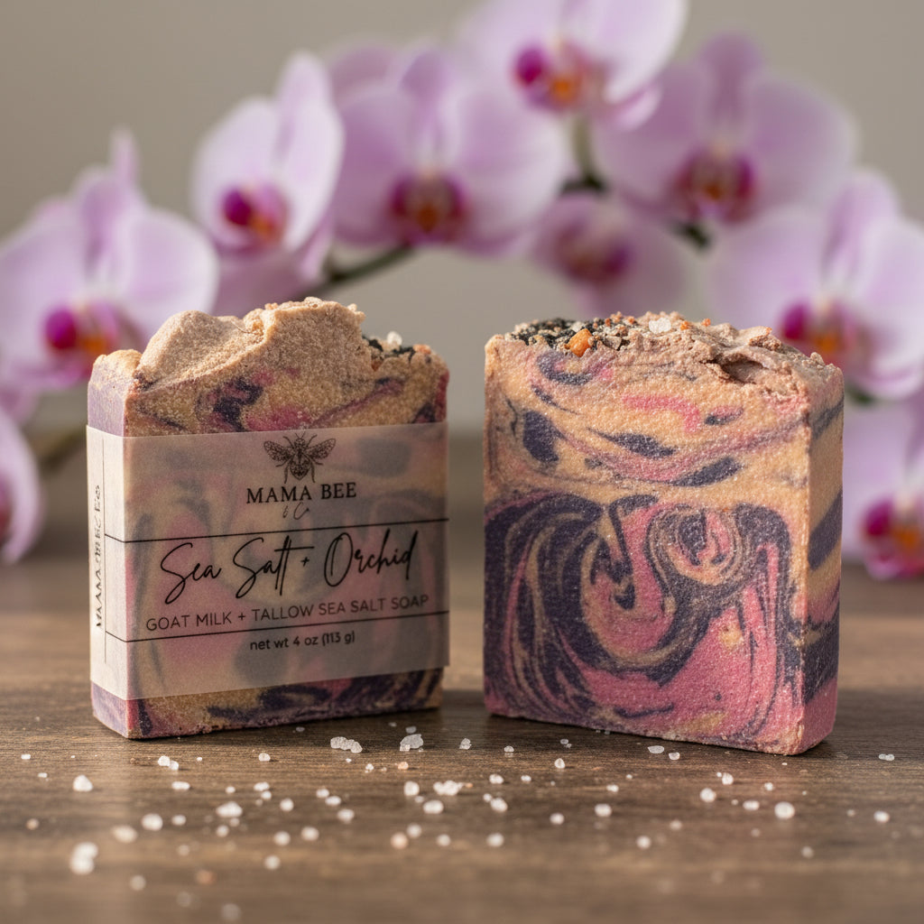 Sea Salt & Orchid Goat Milk + Tallow Sea Salt Bar