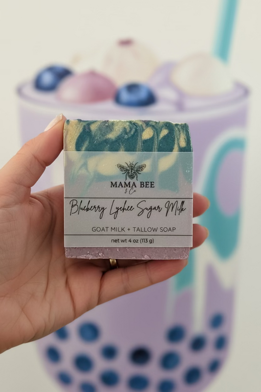 Blueberry Lychee Sugar Milk Goat Milk + Tallow Soap